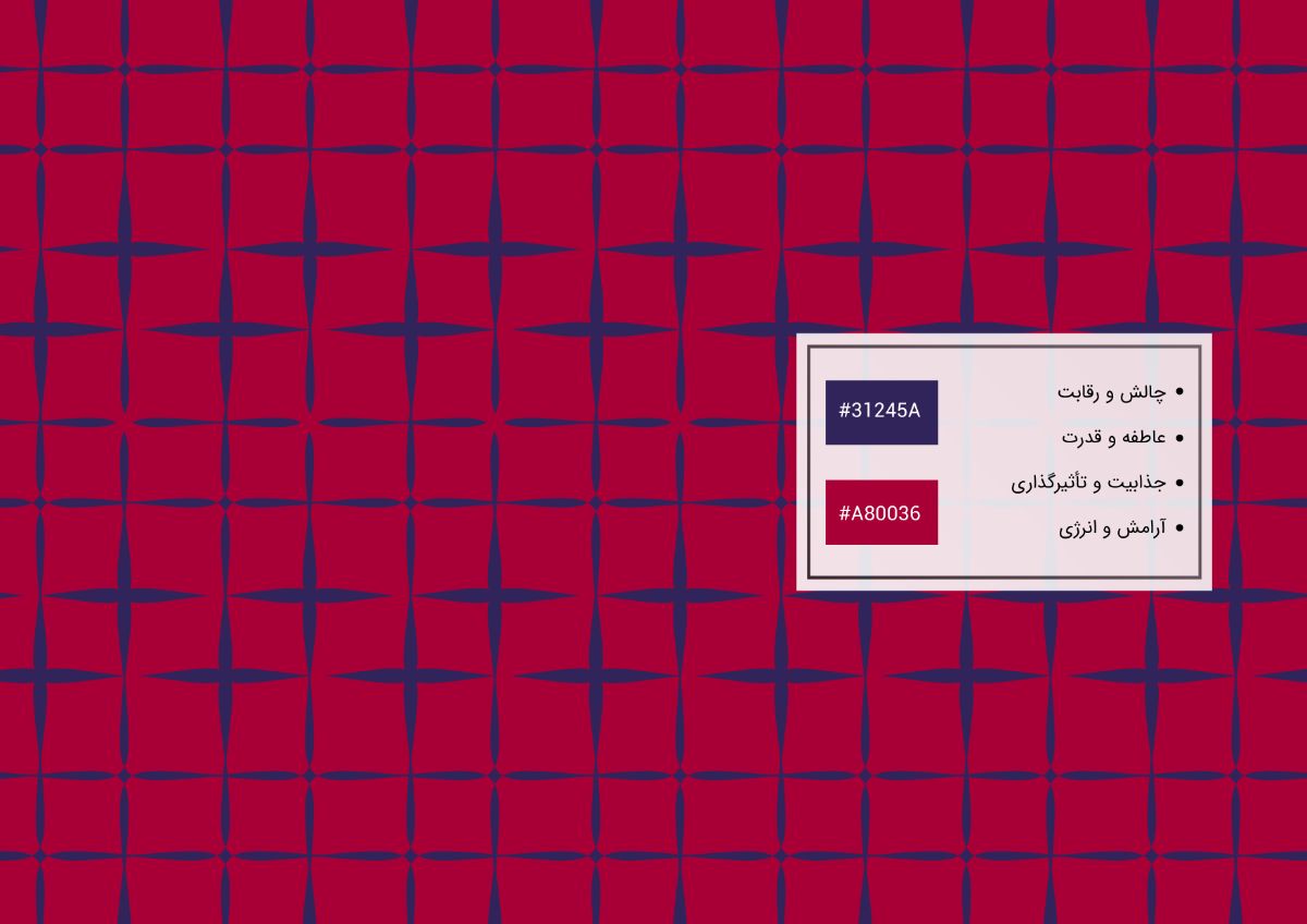 چالش و رقابت/عاطفه و قدرت/جذابیت و تاثیرگذاری/آرامش و انرژی