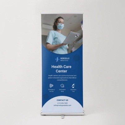 قالب های آماده چاپ رول اپ در سایت کنوا