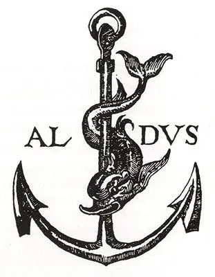 Aldus Manutius، علامت تجاری چاپگر، حدود 1500