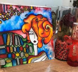 طراحی روی شیشه و ظروف کریستالی با رنگ ویترای