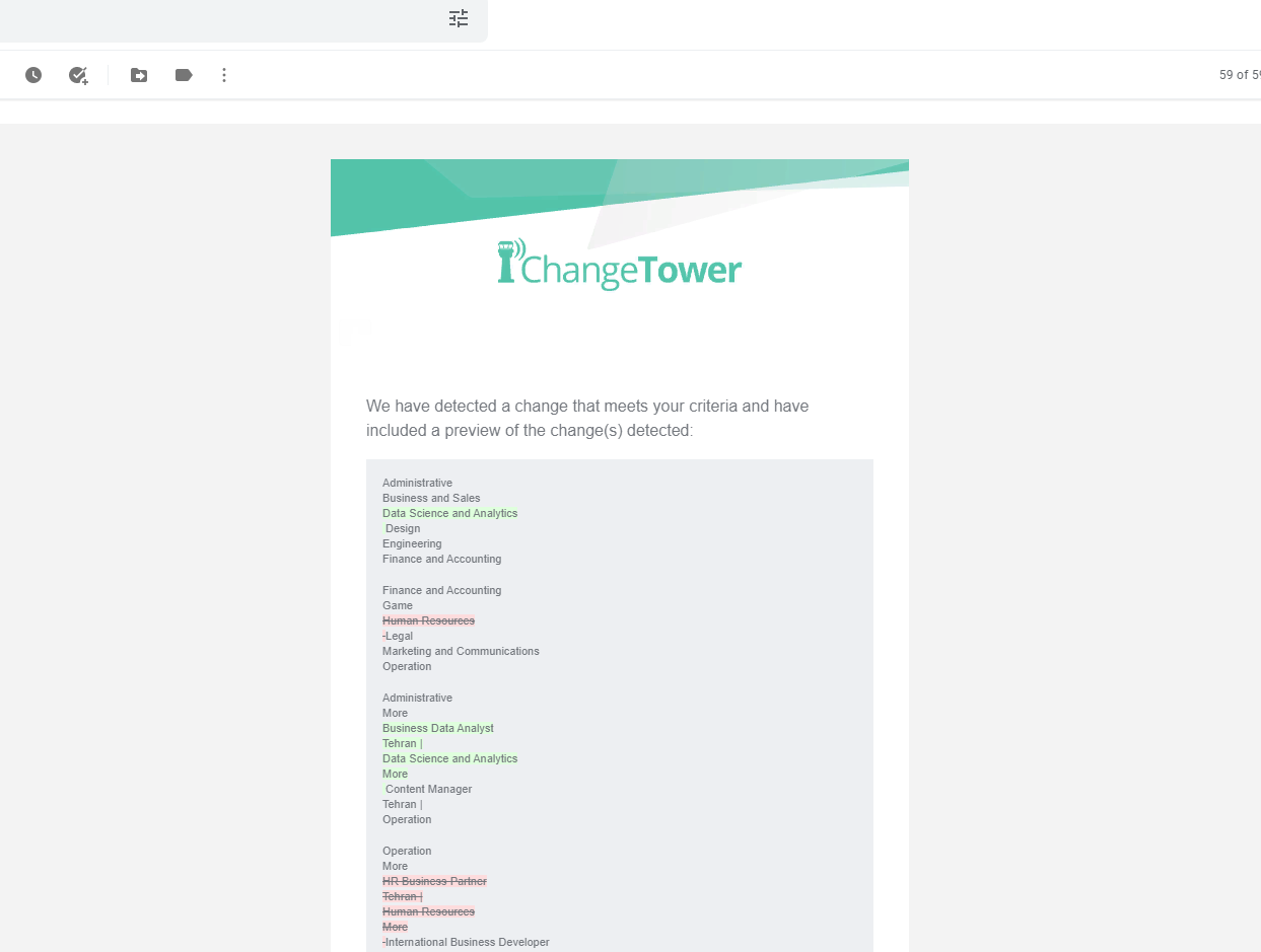 رصد موقیعت های شغلی رقیب 