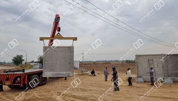 نصب دیوار آماده بتنی