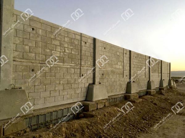 دیوار آماده بتنی یک رو نما طرح آجری