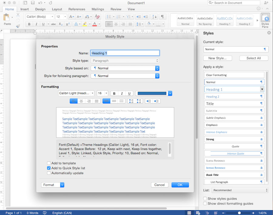 مایکروسافت ورد به کاربران امکان ایجاد، تغییر و ذخیره قالب‌ها و سبک‌های مختلف متن را می‌دهد. این نشان دهنده درک اثر شخصی سازی در طراحی این محصول است.