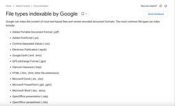انواع فایل‌هایی که گوگل قادر به ایندکس کردن آن‌ ها است