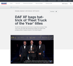 داف بهترین کامیون ناوگان انگلستان شد