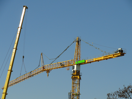 Tower crane assembly and disassembly