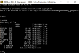 گرافیک کامپیوتری توسط زبان اسمبلی در شبیه ساز DOSbox