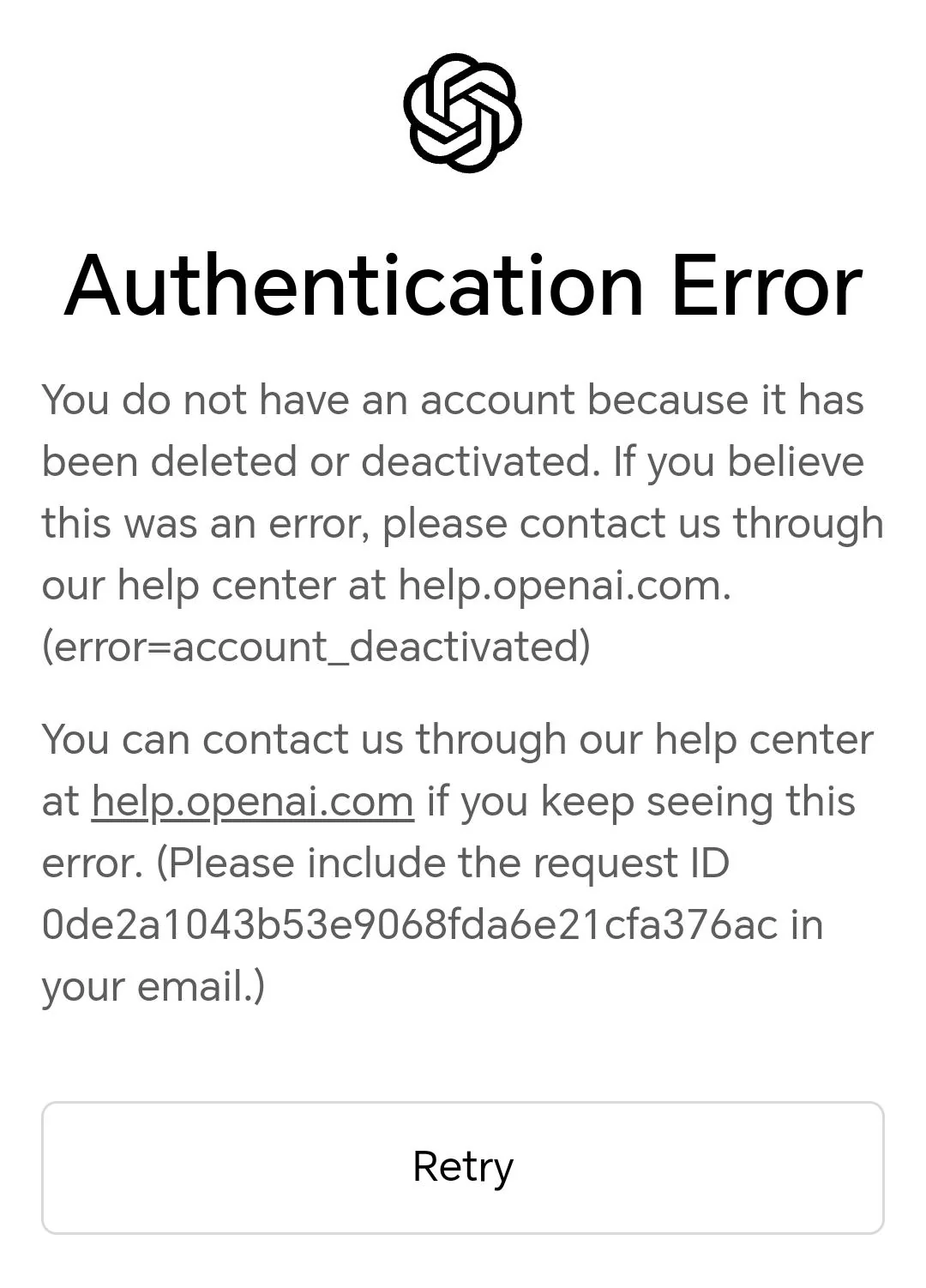 این خطای لعنتی چیه و از کجا اومد؟ Authentication Error ChatGPT