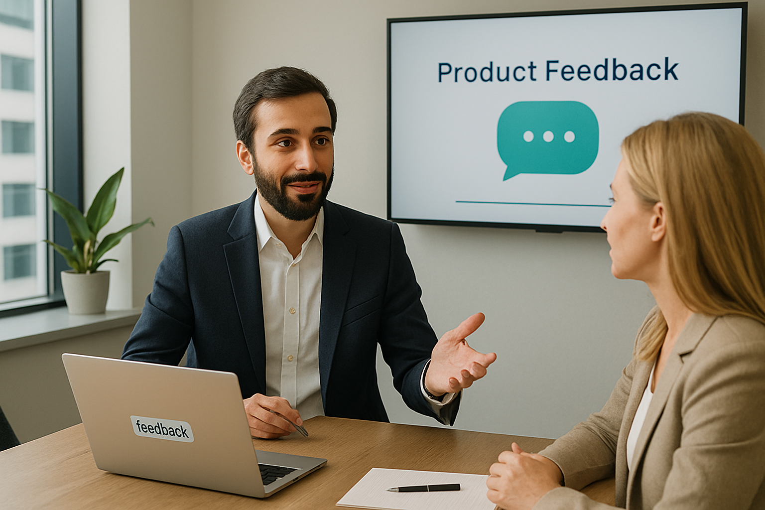 جلسه دریافت بازخورد از مشتری