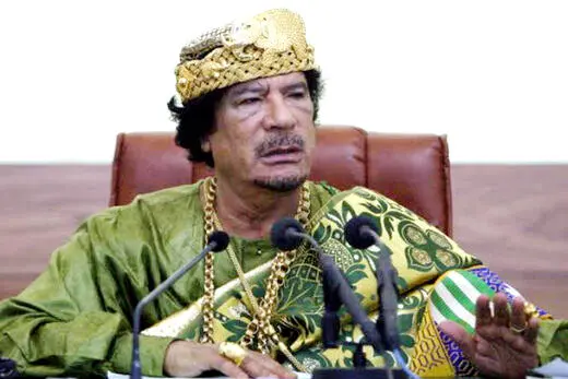 معمر قذافی رهبر لیبی