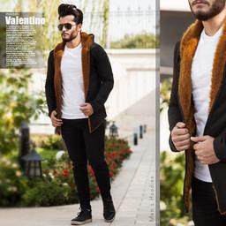 هودی خزدار مردانه در رنگ پرطرفدار مدل Valentino