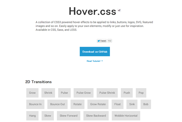 سایت Hover.css