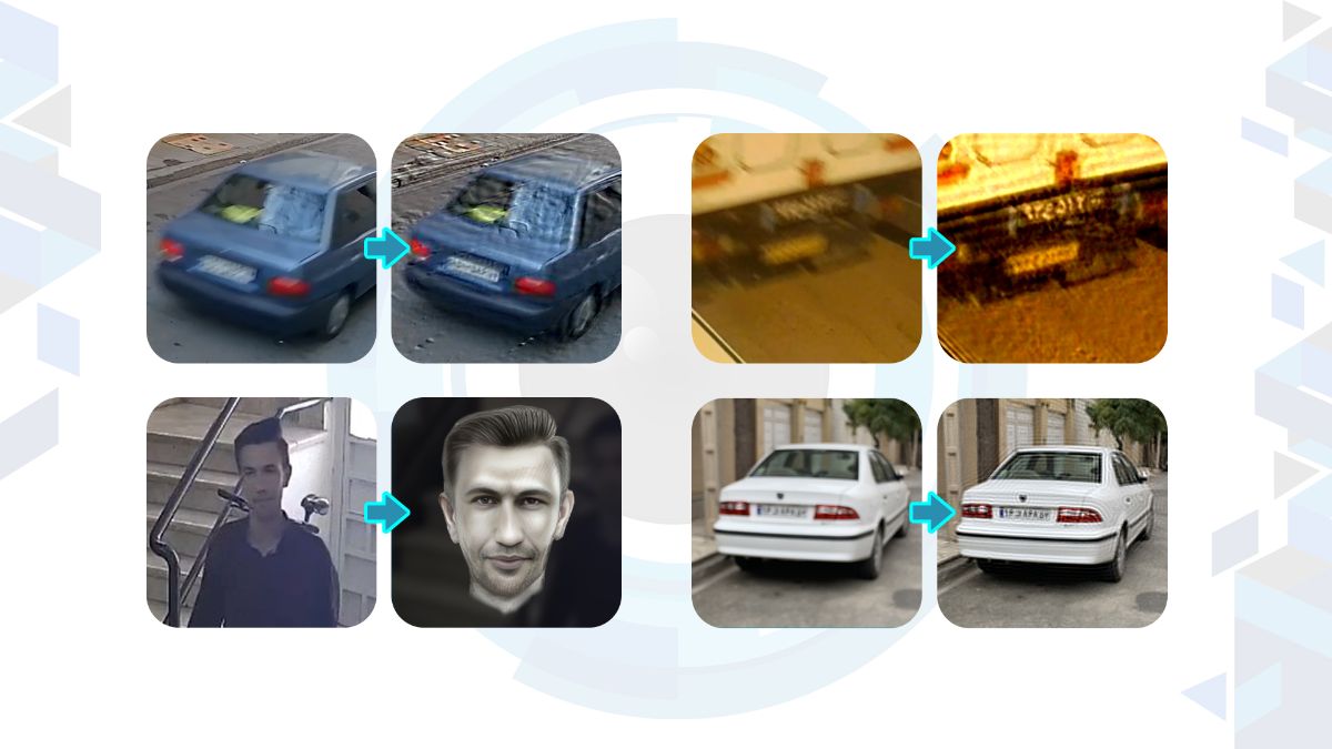 نمونه تصاویر رفع تاری و تشخیص پلاک خودرو + چهره نگاری