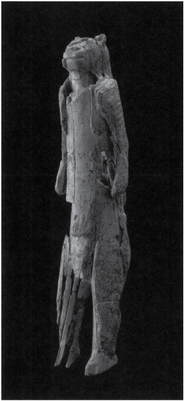 شکل ۲-۱: «مرد شیری»، مجسمهای از عاج که قدمت آن به ۳۵۰۰۰ تا ۴۱۰۰۰ سال پیش برمیگردد و در سال ۱۹۳۹ در غار هولنشتاین-اشتادل کشف شد.