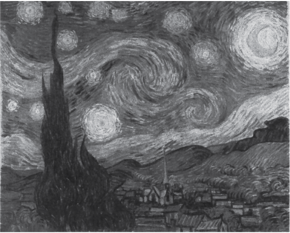 شکل ۶-۳: ونسان ون گوگ، «شب پرستاره» (۱۸۸۹)، موزه هنر مدرن، نیویورک.