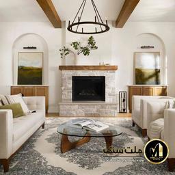 سنگ تراورتن آنتيك مناسب برای شومینه