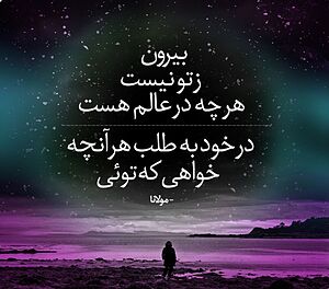 بیرون زِ تو نیست آنچه در عالم هست ...