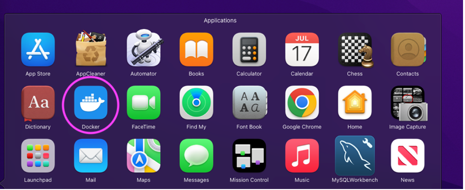 آیکون برنامه در میان لیست برنامه ها