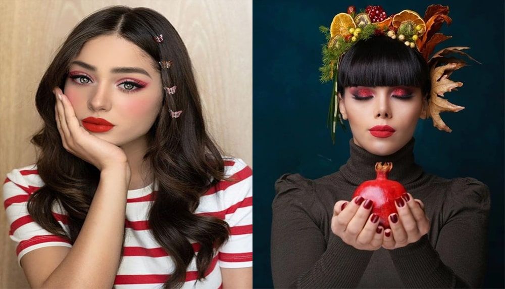 میکاپ دخترانه برای شب یلدا
