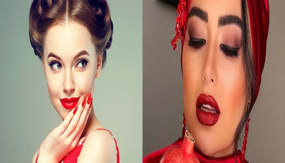 آرایش چشم قرمز