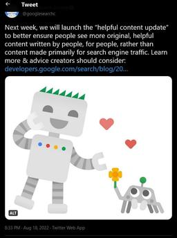 سیگنال رتبه بندی جدید محتوا(گوگل)