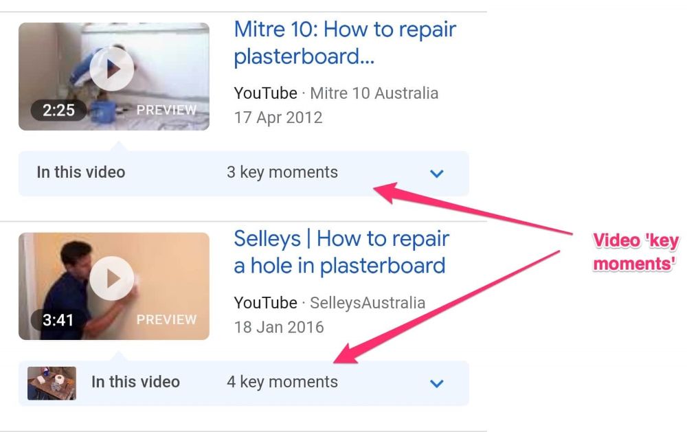 شکل ۳. لحظات کلیدی ویدئو – استامپ‌های زمانی
