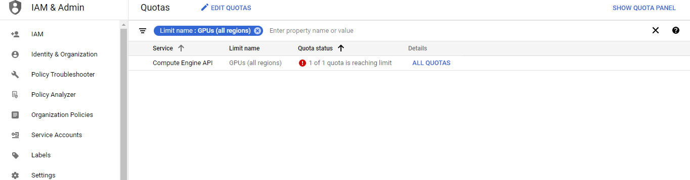 شکل ۴: انتخاب GPUs (all regions)
