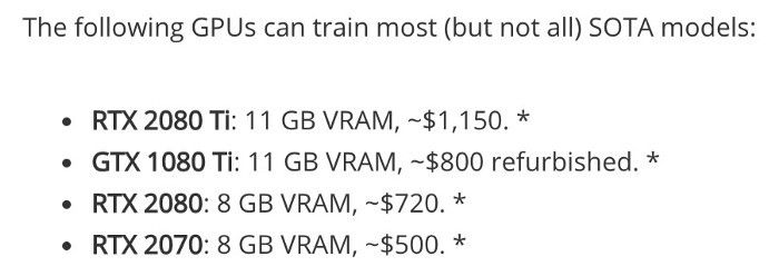 شکل ۵: GPU های مقرون به صرفه برای یادگیری عمیق.