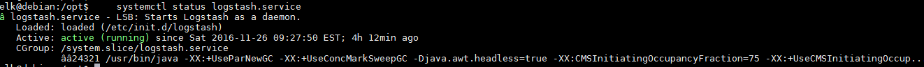 شکل 2‑2 بررسی logstash