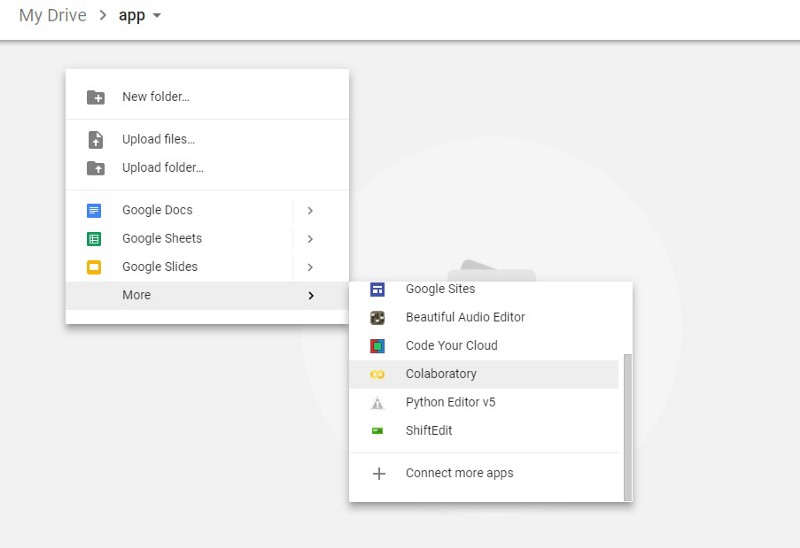 ایجاد اولین فایل در گوگل کلب