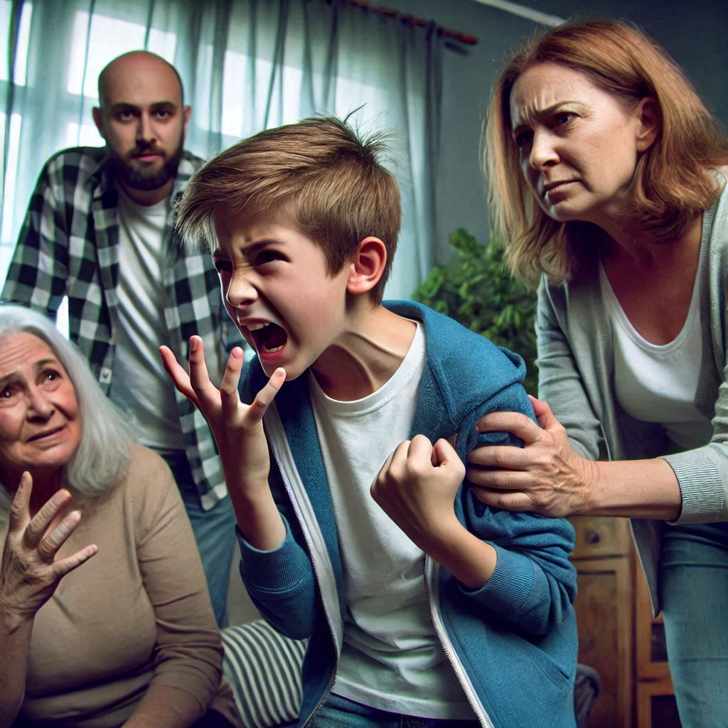 عکس پرخاشگری کودک 8 ساله با هوش مصنوعی