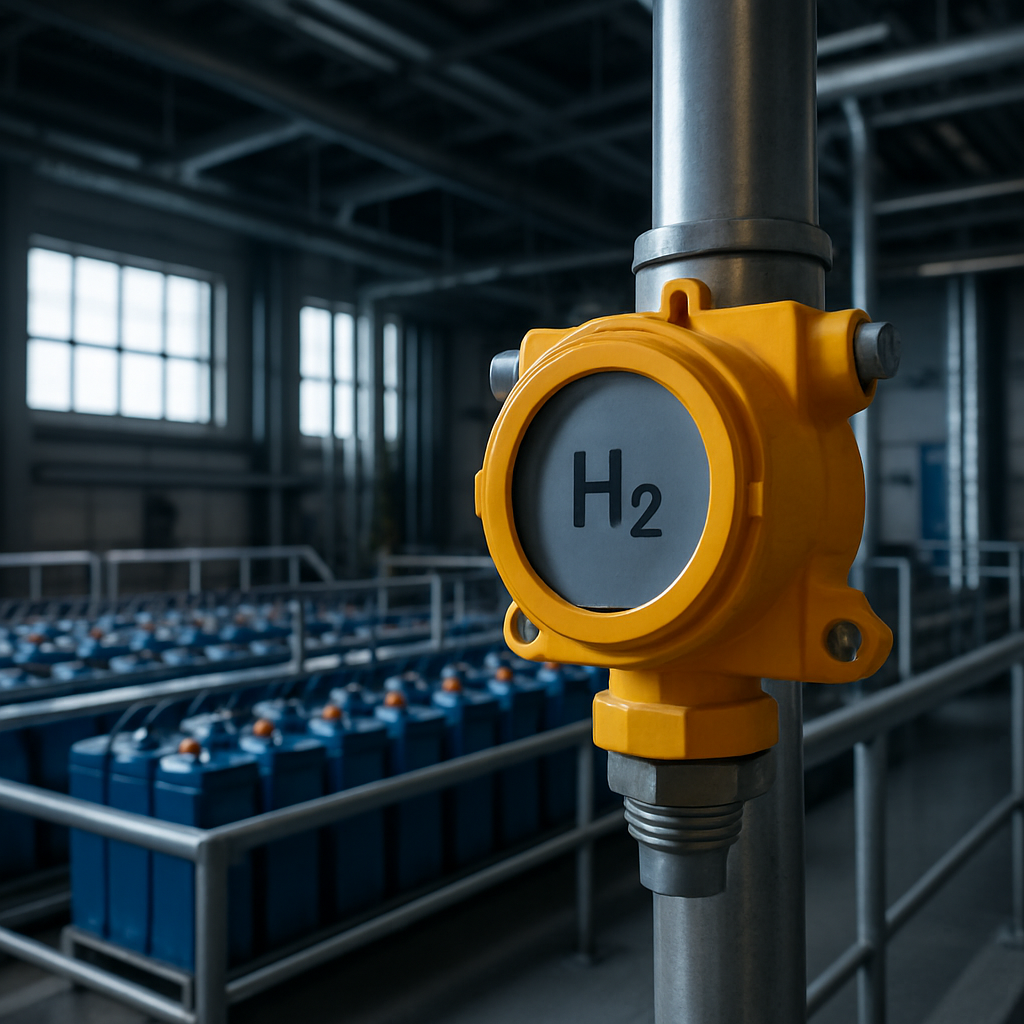 راهنمای کامل انتخاب و نصب دتکتور گاز هیدروژن برای نیروگاه‌ها و باتری‌خانه‌ها
