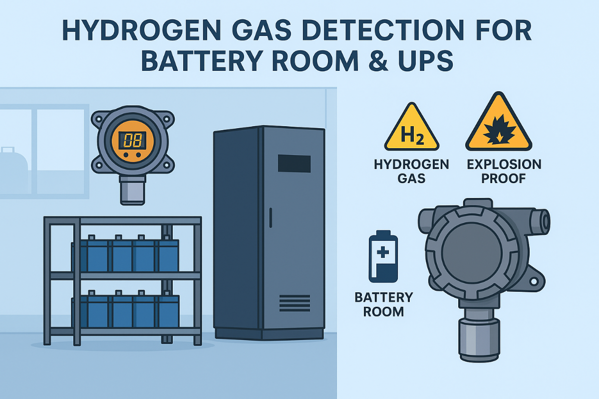 دتکتور گاز مناسب برای اتاق باتری (Battery Room) و UPS