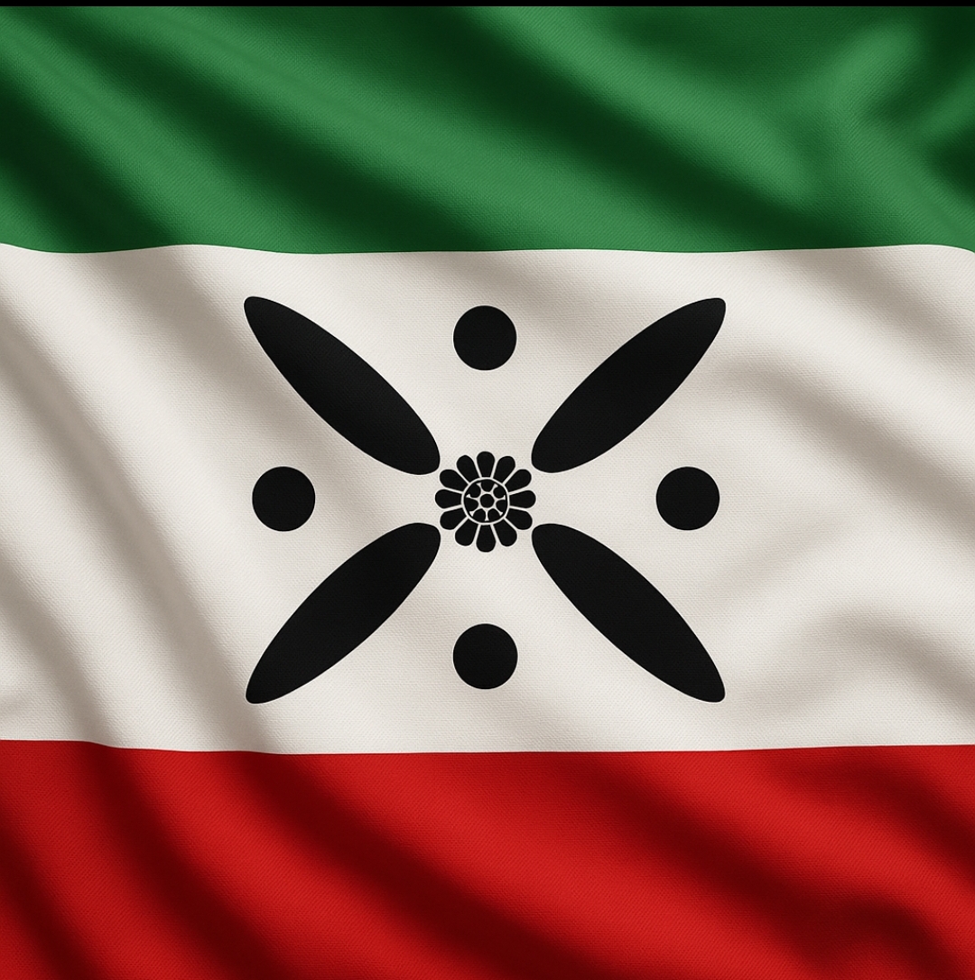 پرچم ایران با نشان درفش کاویانی ساخته شده با هوش مصنوعی