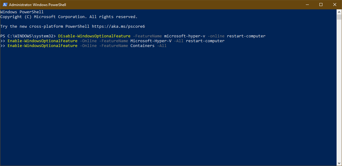 Try to Remove and Reinstall Hyper-V