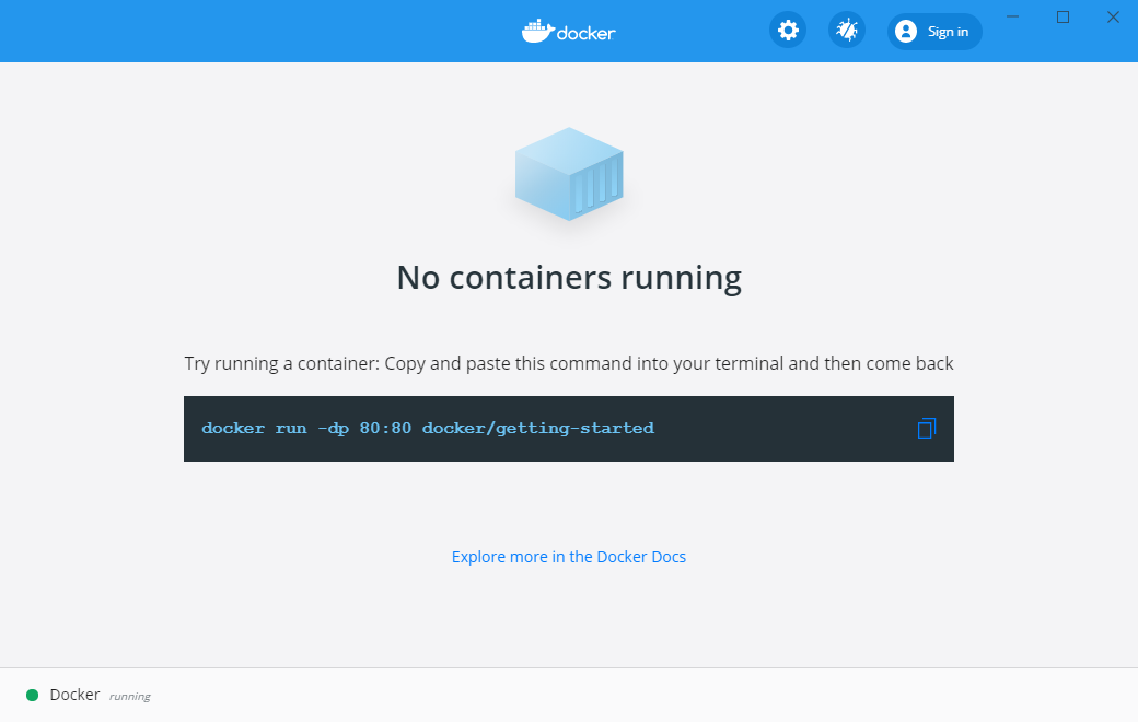 Docker Running