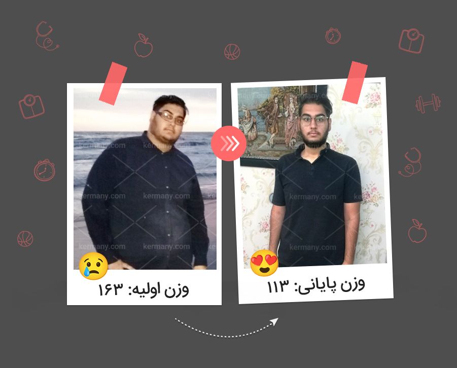 امیرحسین نوغانی رکورددار کاهش وزن دکتر کرمانی