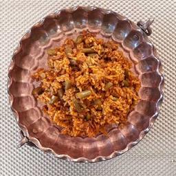 طرز تهیه لوبیا پلو با سویا دمی خوشمزه برای دو نفر ساده و سریع