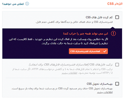 بهینه سازی فایل  css JS در افزونه Wp Rocket