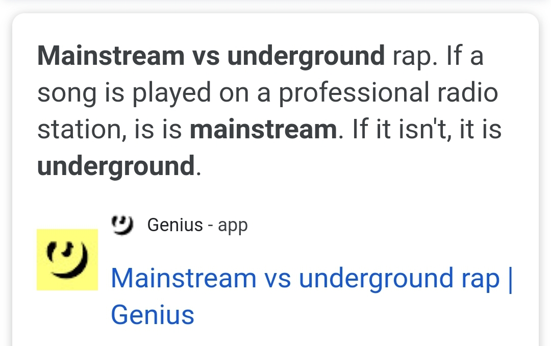 فرق مین استریم و آندرگرند از نظر genius