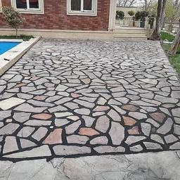 اجرا سنگ لاشه سنگ ورقه ای