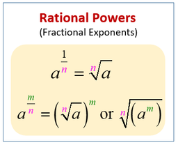 توان گویا و توابع نمایی
