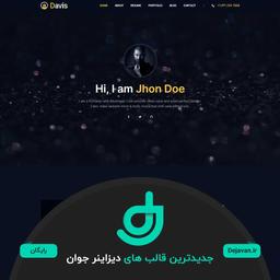 قالب شماره سه (Davis - Personal portfolio template)