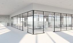 آماده سازی و نصب پارتیشن شیشه ای با تتراگلس