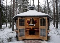 آلاچیق مناسب برای مکان های سردسیر با چوبین ویلا