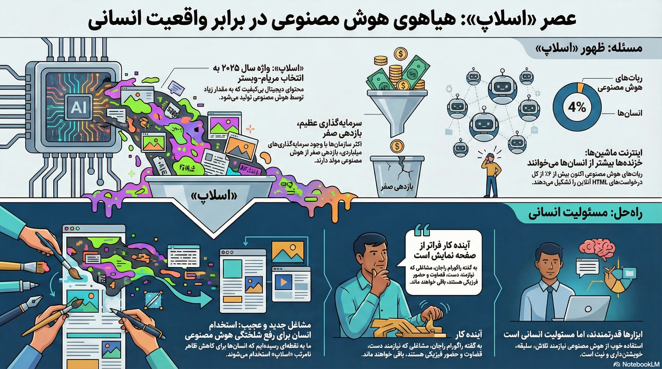 عصر اسلاپ و هیاهوی هوش مصنوعی در برابر واقعیت انسانی