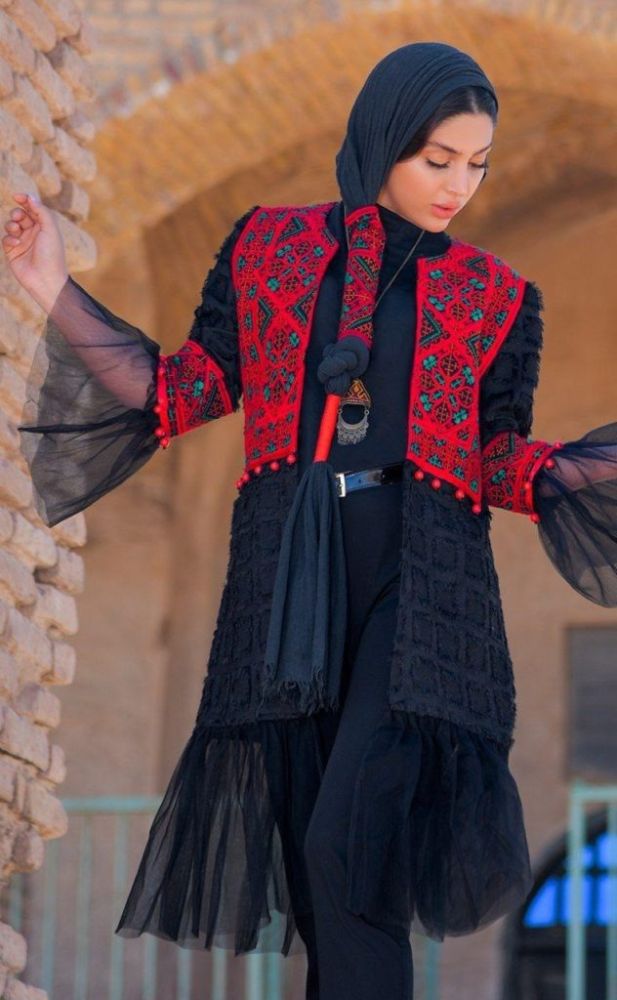 مدل مانتو ترکیبی سنتی