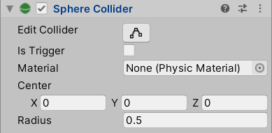 سفیِر کلایدر (Sphere Collider) برای اشکال کُره ای شکل