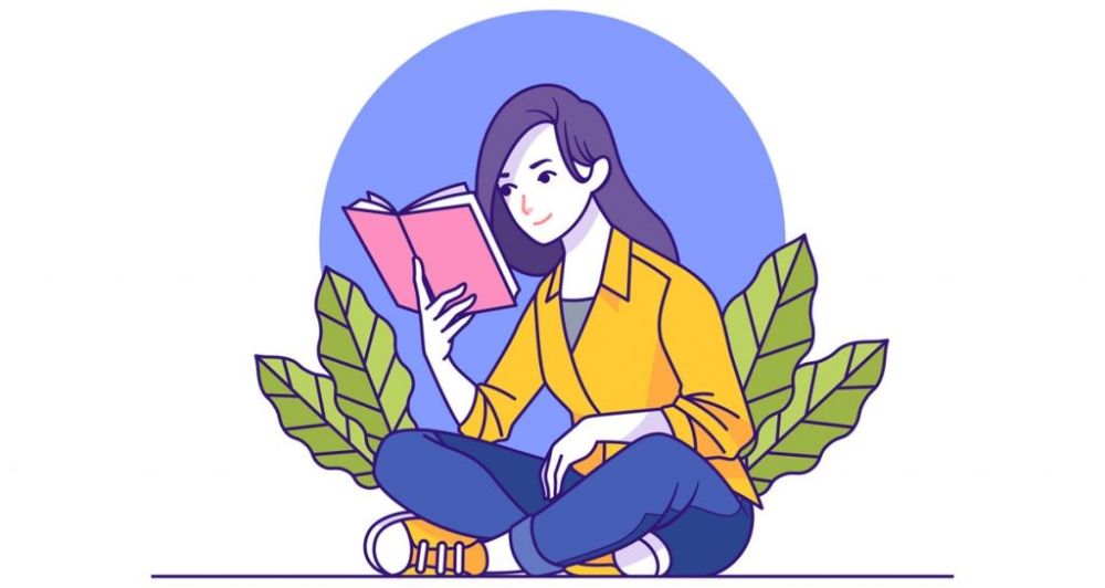 دختری کتاب می خواند